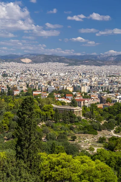 Athen Griechenland Juli 2018 Luftaufnahme Von Athen Der Hauptstadt Griechenlands — Stockfoto