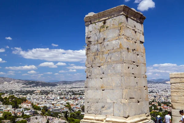 Atene Grecia Luglio 2018 Antiche Rovine Ricostruite Del Partenone Dell — Foto Stock