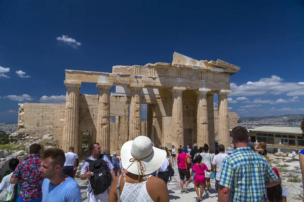 Atene Grecia Luglio 2018 Antiche Rovine Ricostruite Del Partenone Dell — Foto Stock