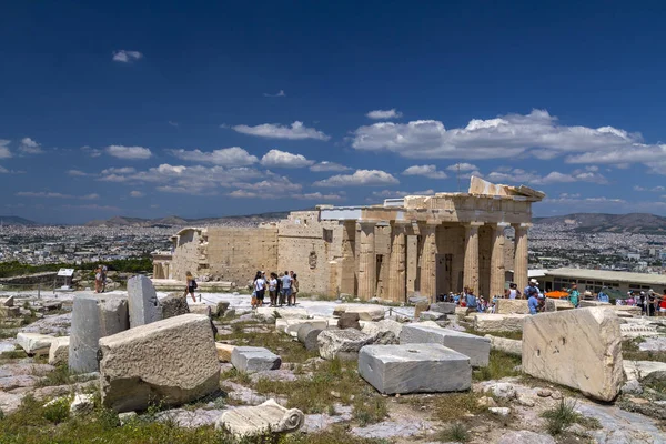 Atene Grecia Luglio 2018 Antiche Rovine Ricostruite Del Partenone Dell — Foto Stock