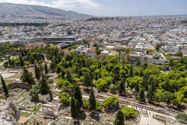 Athen Griechenland Juli 2018 Luftaufnahme Von Athen Der Hauptstadt Griechenlands — Stockfoto