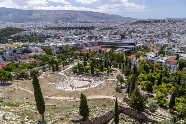 Aten Grekland Juli 2018 Rekonstruerade Antika Ruinerna Parthenon Och Erechtheion — Stockfoto