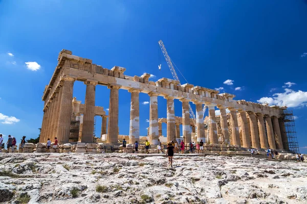 Atina Yunanistan Temmuz 2018 Restore Edilmiş Antik Kalıntıları Parthenon Yunan — Stok fotoğraf