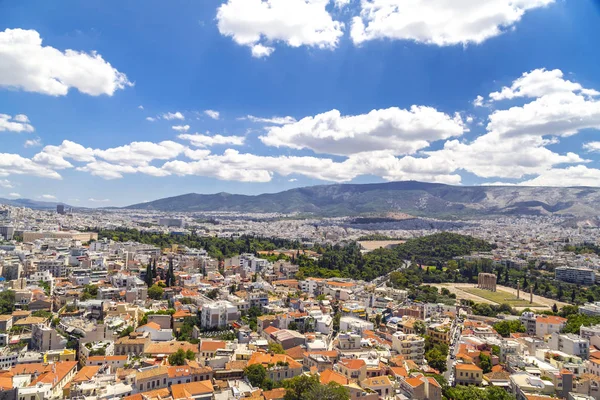 Atina Yunanistan Temmuz 2018 Atina Yunanistan Başkenti Havadan Görünümü Atina — Stok fotoğraf