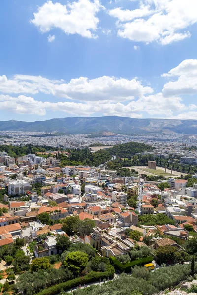 アテネ ギリシャ 2018 アテネ ギリシャの首都の空撮 アテネは 古代ギリシャ文明の重要な遺跡 — ストック写真