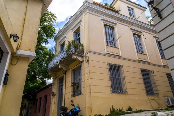 Atény Řecko Července 2018 Ulice Klasické Budovy Čtvrti Plaka Athén — Stock fotografie