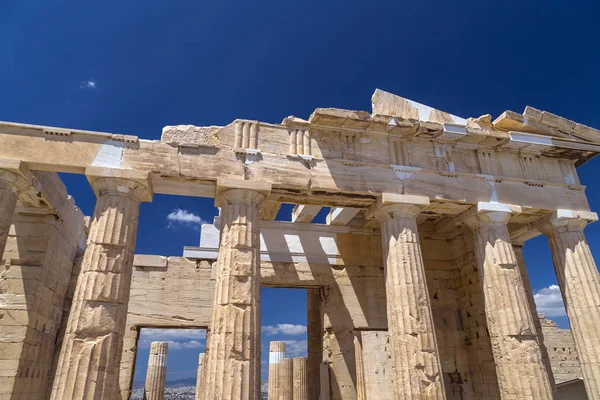 Felújított Ősi Romjai Parthenon Erechtheion Akropolisz Athén Görög Fővárosban Akropolisz — Stock Fotó