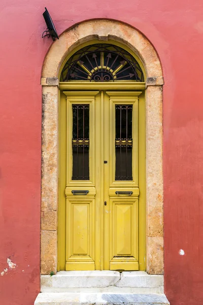 Antigua Hermosa Puerta Ornamentada Atenas Grecia Detalle Arquitectónico Clásico — Foto de Stock