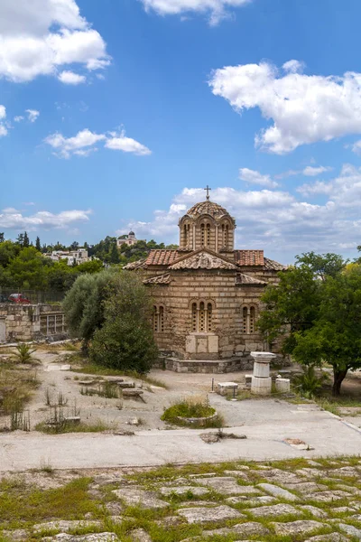 Vista Exterior Igreja Dos Santos Apóstolos Templo Hefesto Antiga Ágora — Fotografia de Stock