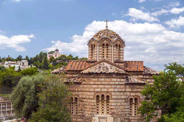 Vista Exterior Igreja Dos Santos Apóstolos Templo Hefesto Antiga Ágora — Fotografia de Stock