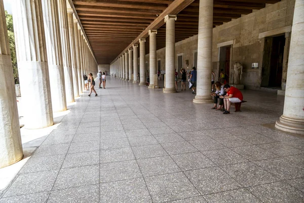 Atény Řecko Července 2018 Stoa Attolos Aténách Athény Mají Významné — Stock fotografie