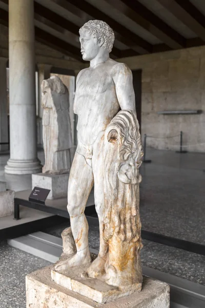 Athens Greece July 2018 Ancient Greek Sculpture Stoa Attolos Athens — Stock Photo, Image