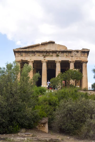 Atény Řecko Července 2018 Héfaistův Chrám Nejvíce Zachovalý Chrám Starověkého — Stock fotografie