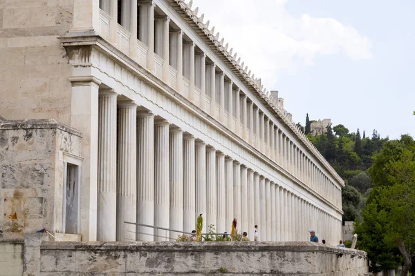 Atenas Grécia Julho 2018 Stoa Attolos Athens Atenas Tem Restos — Fotografia de Stock