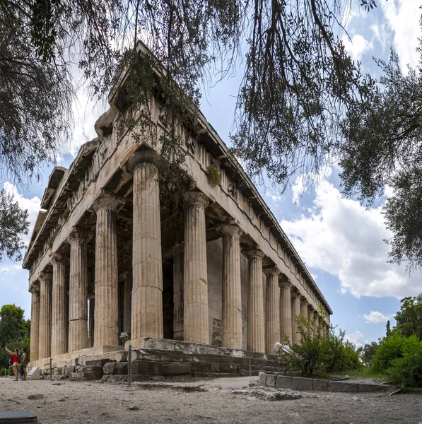 Atenas Grecia Julio 2018 Templo Hefesto Templo Más Bien Conservado — Foto de Stock