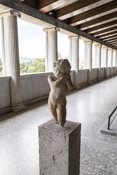 Antigua Escultura Griega Stoa Attolos Atenas Atenas Tiene Restos Significativos —  Fotos de Stock
