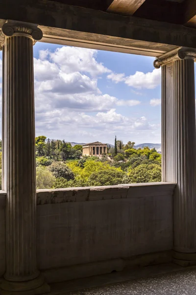 Templo Hefesto Templo Mais Bem Preservado Grécia Antiga Atenas — Fotografia de Stock