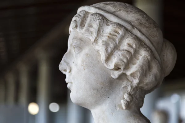 Antica Scultura Greca Stoa Attolos Atene Atene Resti Significativi Dell — Foto Stock