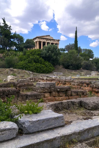 Hephaestus Tapınağı Antik Yunanistan Atina Iyi Korunmuş Tapınaktan — Stok fotoğraf