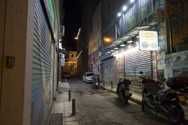 Atenas Grecia Julio 2018 Vista Del Paisaje Urbano Por Noche — Foto de Stock