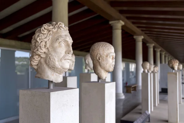 Atenas Grécia Julho 2018 Escultura Grega Antiga Stoa Attolos Atenas — Fotografia de Stock