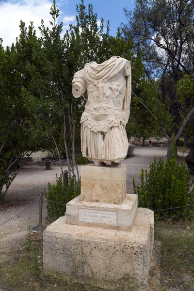 Atenas Grecia Julio 2018 Antigua Escultura Griega Stoa Attolos Atenas —  Fotos de Stock