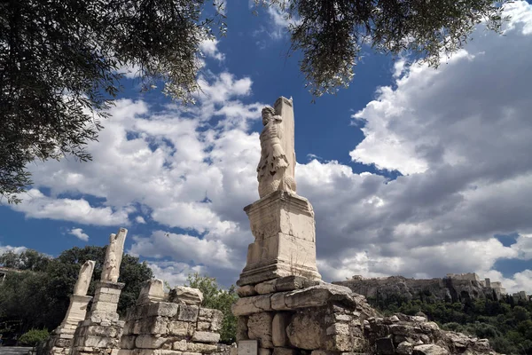 Atene Grecia Luglio 2018 Antica Scultura Greca Stoa Attolos Atene — Foto Stock