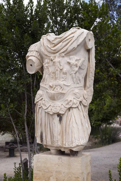 Antica Scultura Greca Stoa Attolos Atene Atene Resti Significativi Dell — Foto Stock