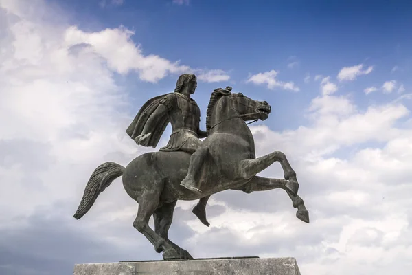 Statua di Alessandro Magno di Macedonia sulla costa di Tessaglia — Foto Stock