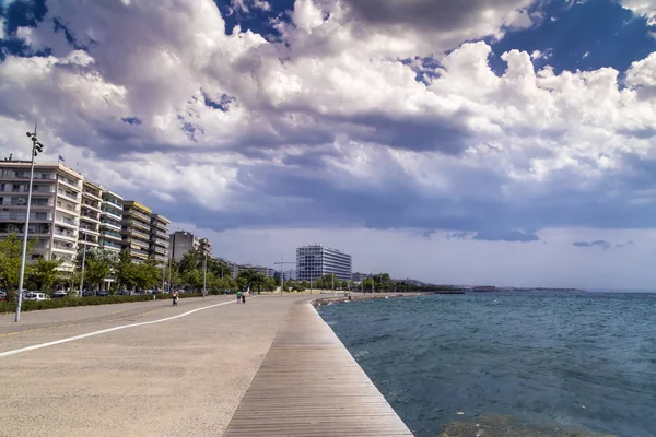 Vista de la costa desde Salónica, Grecia — Foto de Stock