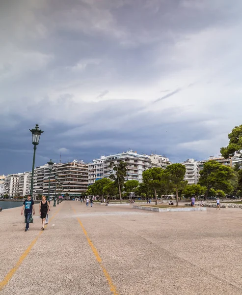 Kustgebieden uitzicht vanaf Thessaloniki, Griekenland — Stockfoto