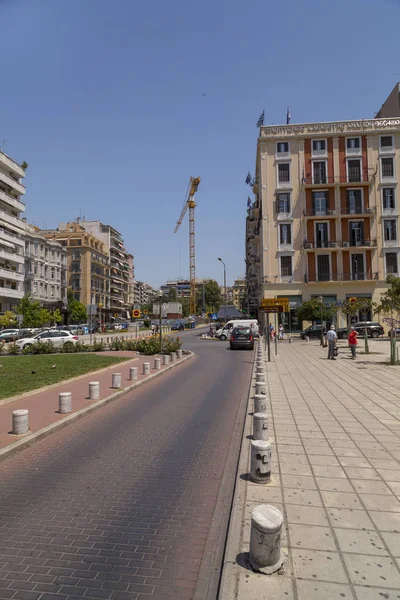 Vista da Praça Santa Sofia em Salónica, Grécia — Fotografia de Stock