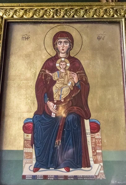 Внутрішній вигляд Byzantince chuch Святої Софії або Agias S — стокове фото