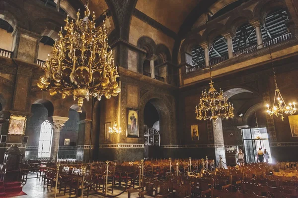 Innenansicht der byzantinischen Kirche von Hagia sophia oder agias s — Stockfoto