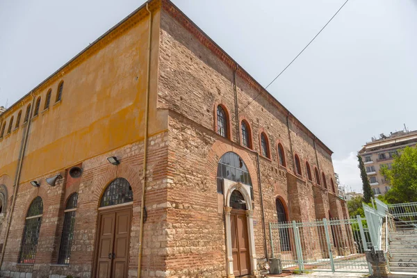 Внешний вид Византийской церкви Святой Софии или Агиаса — стоковое фото