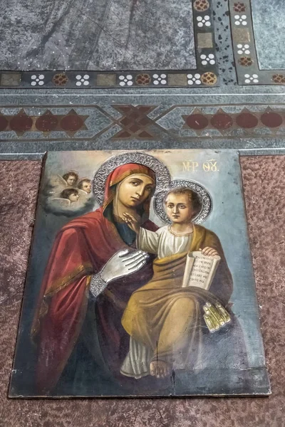 Interior view of the Byzantince chuch of Hagia Sophia or Agias S — Stock Photo, Image