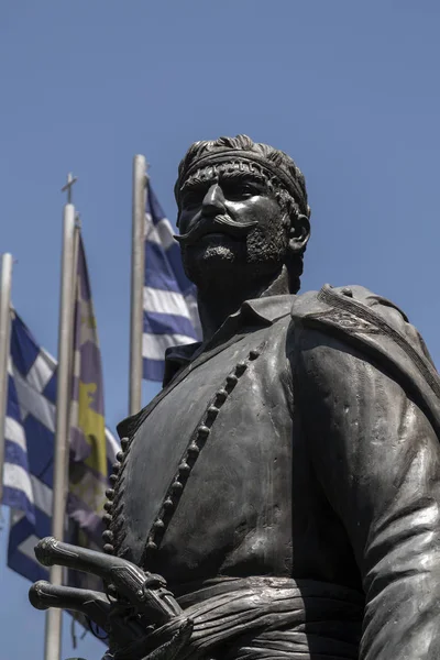 Statue des Kritikos von Makedonien, Nationalheld in Thessaloniki — Stockfoto