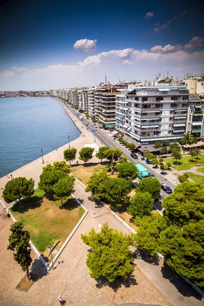 Vista de Tesalónica desde la famosa Torre Blanca, Grecia — Foto de Stock