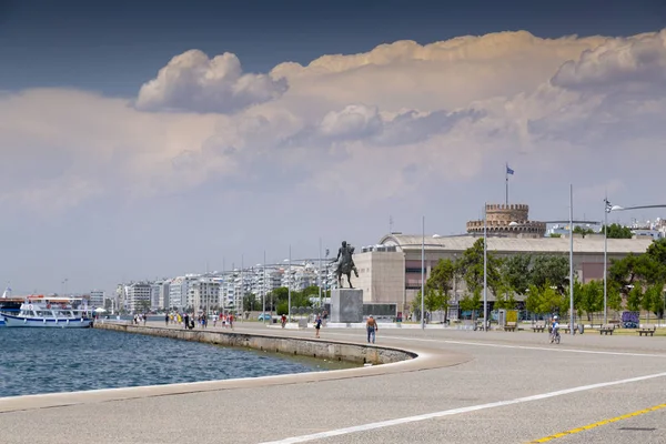 Pomnik Aleksandra Świetne macedoński na wybrzeżu Thessal — Zdjęcie stockowe