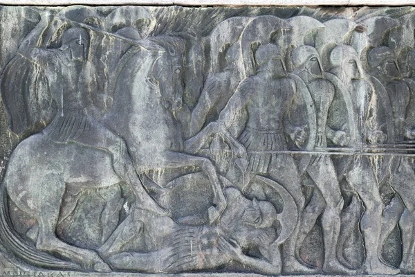 İskender büyük, Makedonya Thessal sahil üzerinde heykeli — Stok fotoğraf
