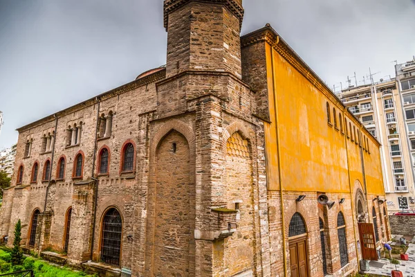 Vista exterior do chute bizantino de Santa Sofia ou Agias — Fotografia de Stock