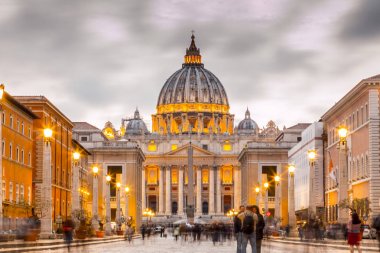 St. Peter Cathedral in Vatican City, the heart of Catholic Chris clipart