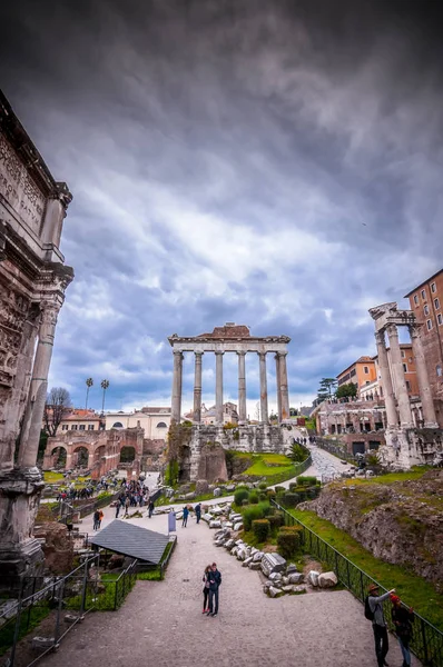 Forum Romanum, utsikt från Capitolium Hill i Rom — Stockfoto