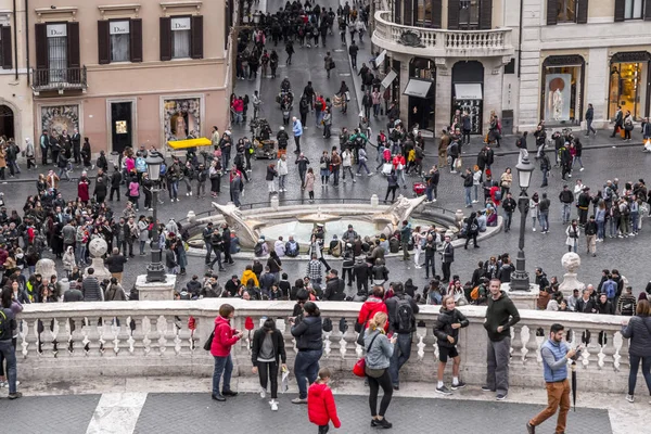 西班牙台阶在西班牙广场, 罗马, 意大利 — 图库照片