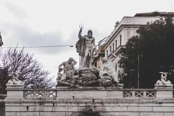 Piazza del popolo w Rzymie, Włochy — Zdjęcie stockowe