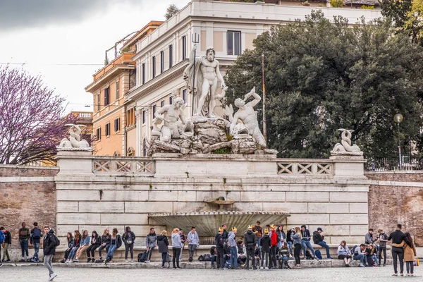 Piazza del popolo a roma — Foto Stock