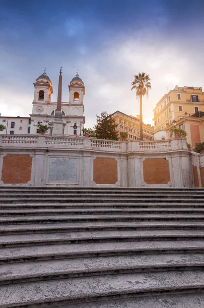 Spanska trappan på Piazza Spagna, Rom, Italy — Stockfoto