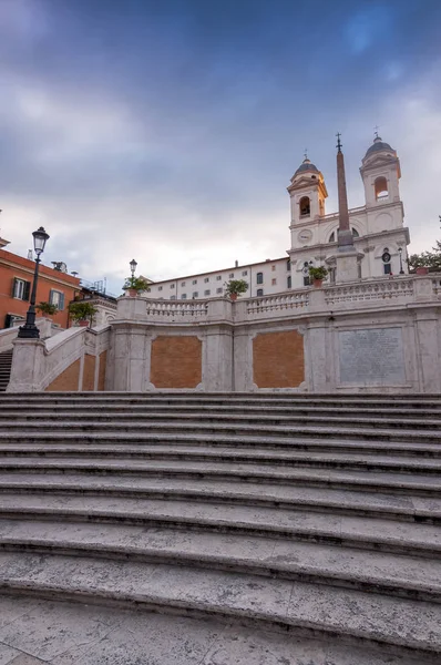 Spanska trappan på Piazza Spagna, Rom, Italy — Stockfoto