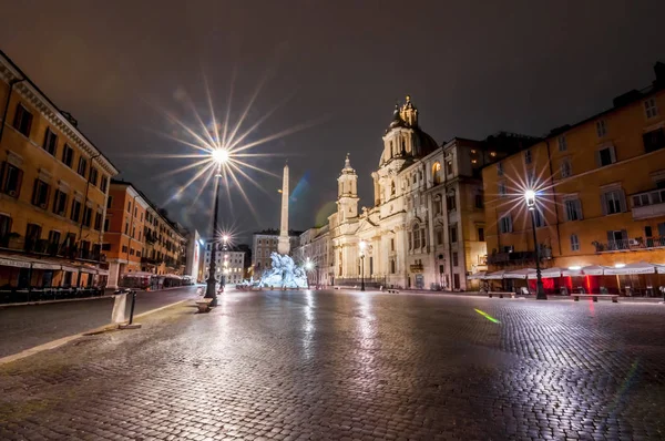 Navona tér, Róma, Olaszország. — Stock Fotó