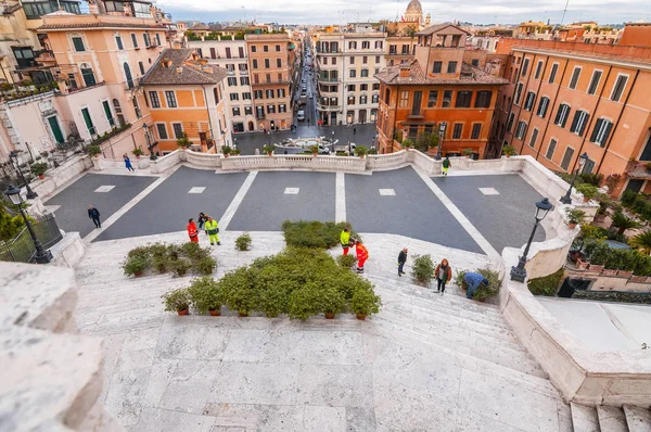 Escadarias na Piazza Spagna, Roma, Itália — Fotografia de Stock